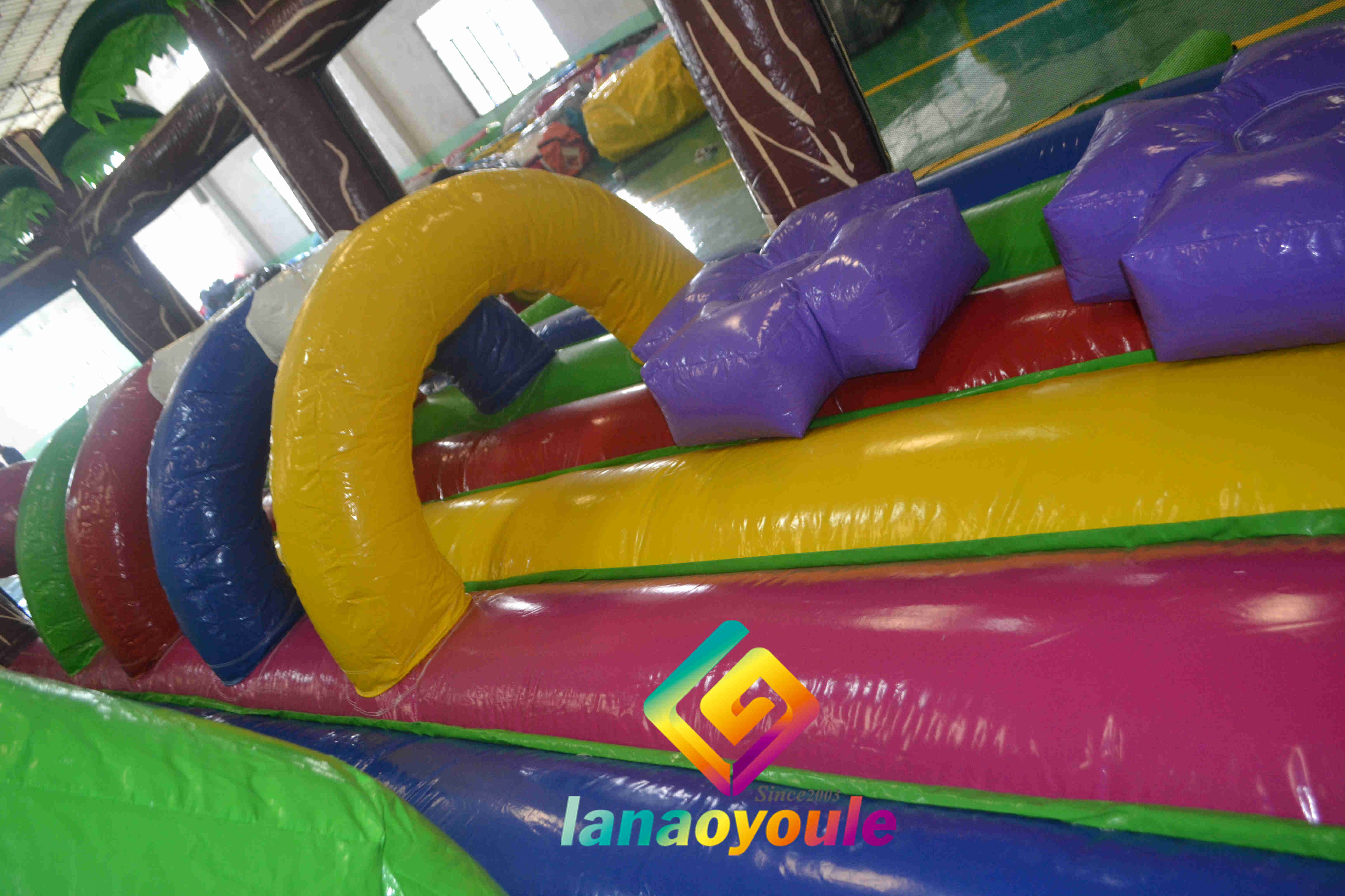 Quadruple Stitching Zoo Park Theme Inflatable Bounce House