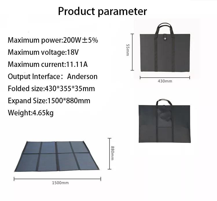 Panel Solar Faltbare 60W100w120W150W For Camping Portatil Portable