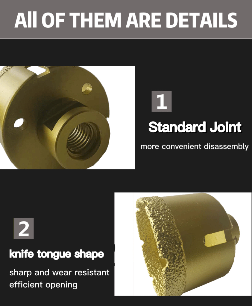 Dry or Wet Drilling Marble Hole Cutter Drill Bits for Porcelain,Ceramic,Granite etc.
