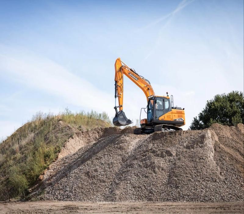 DX55W-7 Mini Wheel Excavator 0.175m3 Doosan Hydraulic Excavator