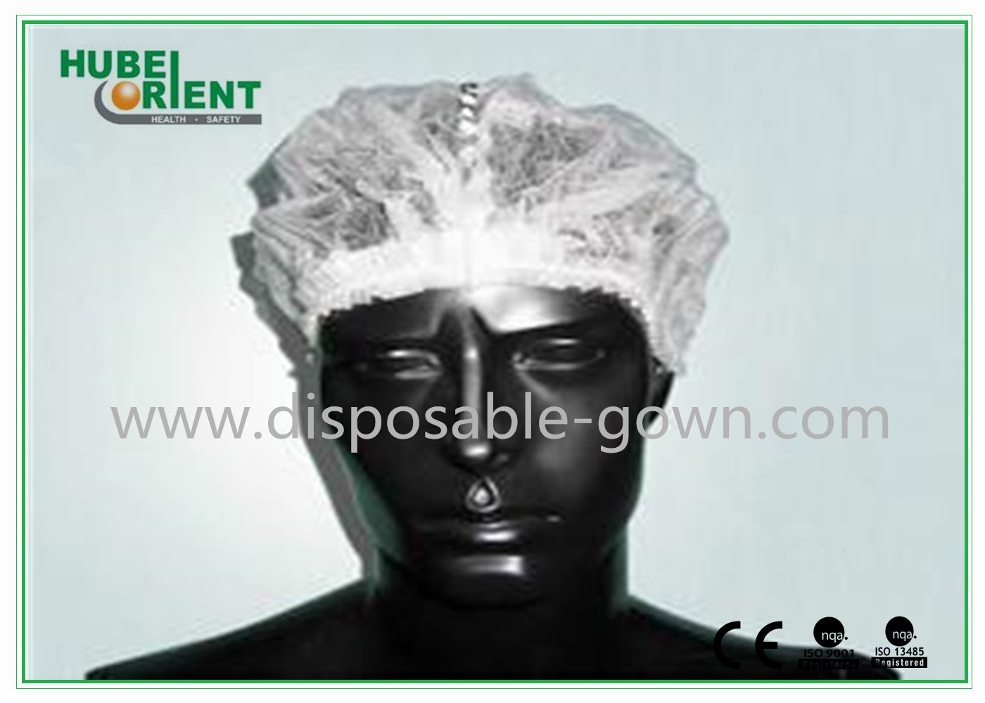 OEM Polypropylene Disposable Head Cap Single / Double Elastic 19" 20”