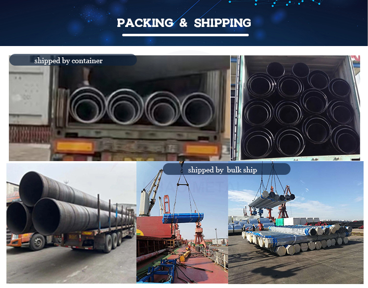 Q235B/Q255/Q275/Q345/Q420/Q460 Sch40 API 5L Spiral/Black Iron Round Welded Hydraulic Pipe for Oil Gas Sewage Transport