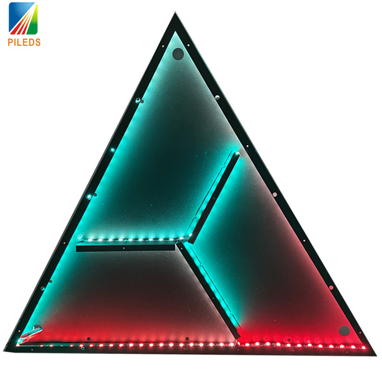 DC12V Input Voltage LED Spi Matrix Triangle Pixel Disco Background Wall Curtain Panels with 14bit Gray Scale