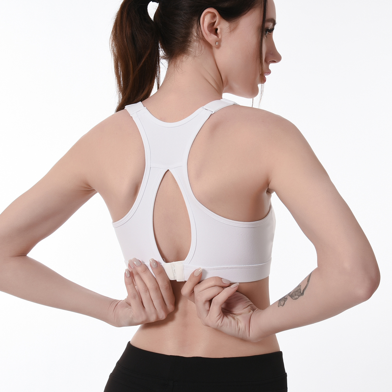 1 Pcs Custom Private Logo Printing 5 Style Collection Link 15 Colors Total Nylon Sports Bra