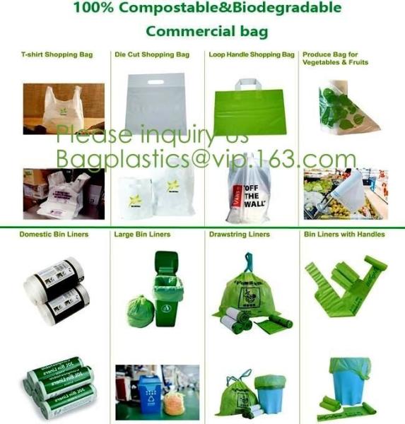 Eco friendly Compostable Biodegradable commercial bags,100% Environment Friendly
