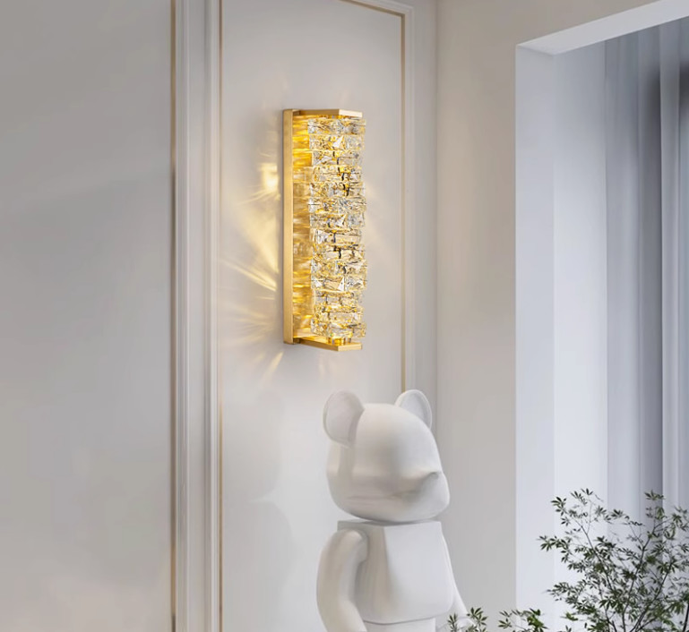 Wall lamp crystal living room bedroom TV background wall stairs balcony outdoor waterproof villa wall door lamp