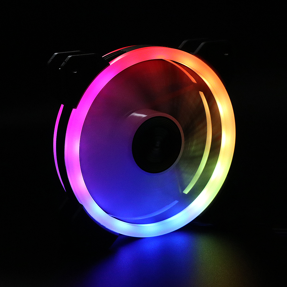 RGB electrical Cooling Fans for PC computer case with RGB LED lights CPU Cooler Fan 120mm RGB Fan cooler with Controller remo