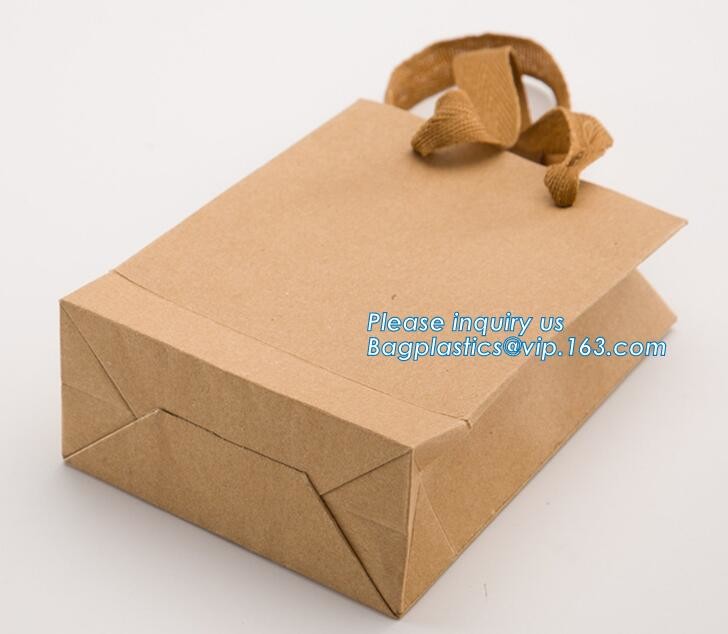 eco friendly paper printed shopping coffee packaging retail bags with handle logo,paper gift shopping bag with red custo