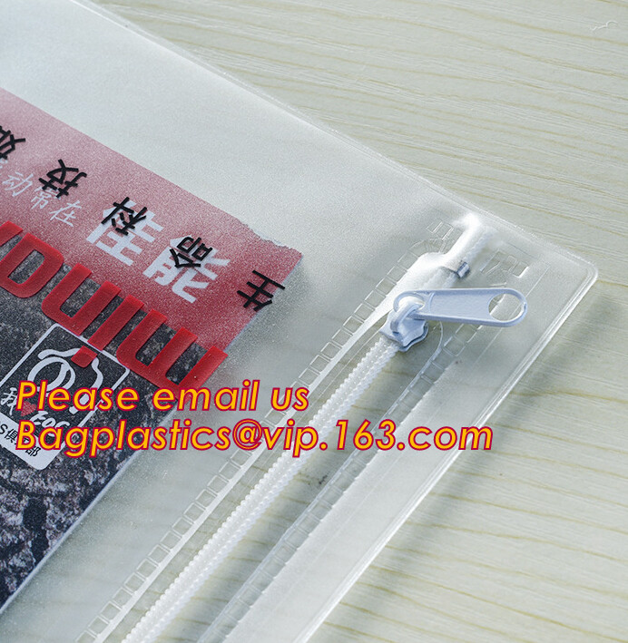 pvc Zip lockkk document file bag,Three-dimensional PVC Document Bag File Zipper Bag with Front Label Pocket bagplastics pac