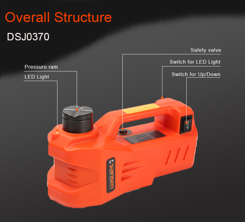 Short Lifting Time Portable 3 Ton 12 Volt Jack 1 Years Warranty