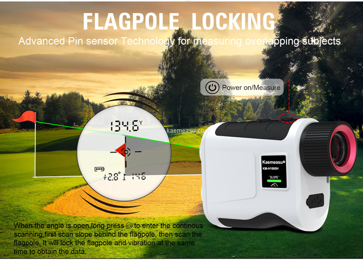 kaemeasu 1000m Laser Rangefinder Rechargeable LCD Display Golf Range Finder With Magnetic Adsorption H1000H