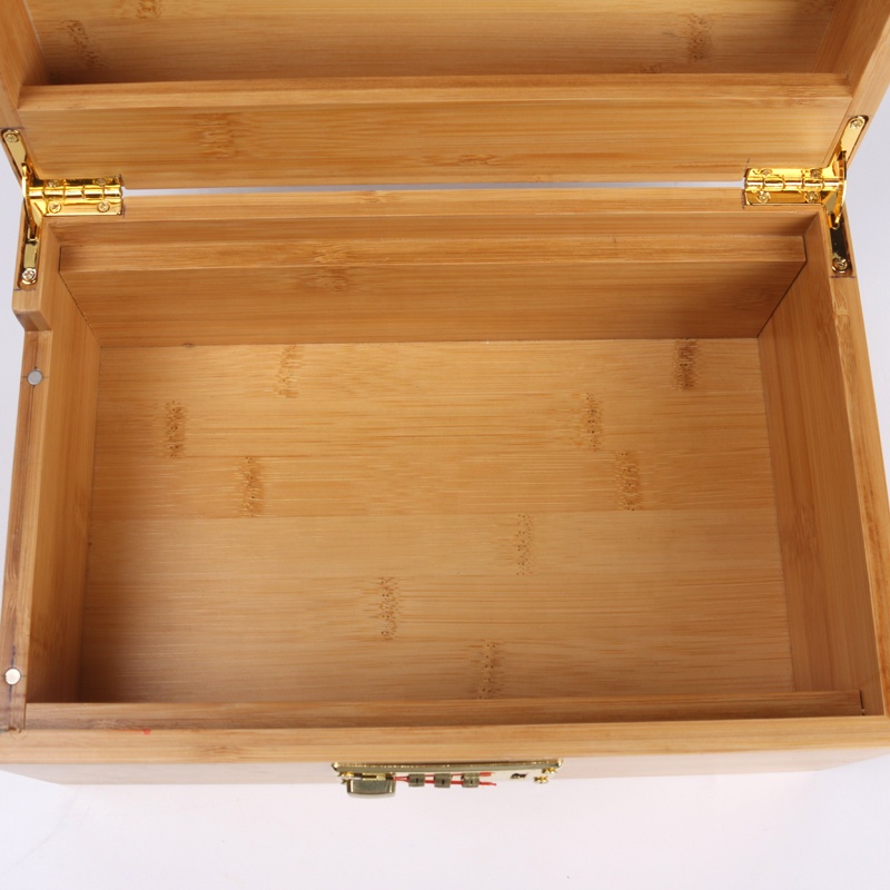 Bamboo Stash Box Bundle with Rolling Tray Storage Set and Lock, Locking Stash Box and Full Set of Tools