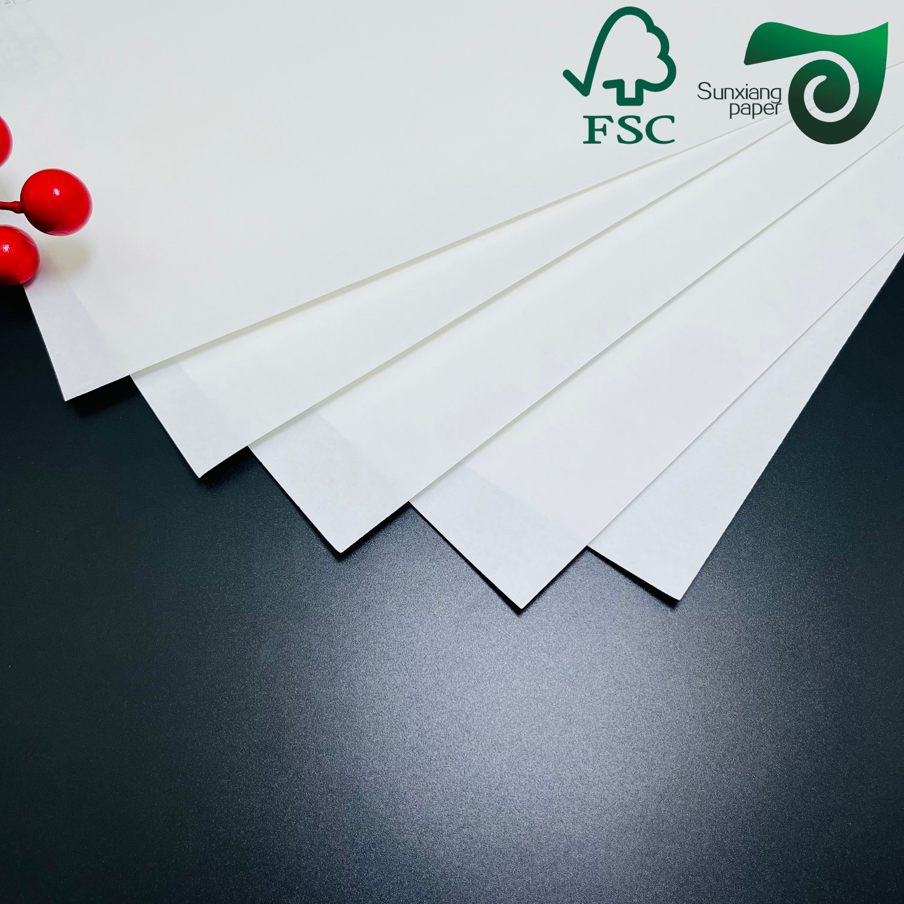 FSC High Strength White Kraft Paper 170g 350g From Virgin Wood Pulp For Packaging FSC