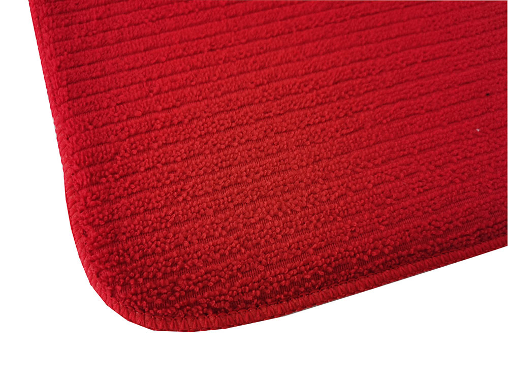 Absorbent Red Kitchen Dish Drying Mat Microfiber Fabric
