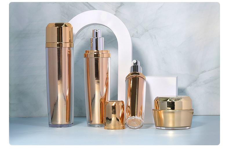 Acrylic Plastic Bottle 40ml / 100ml Lotion Bottles Empty For Luxury Skincare Cosmetic Packaging
