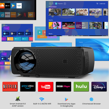 1080p Wifi Portable Android Projector 220 ANSI Lumens For Home Outdoor