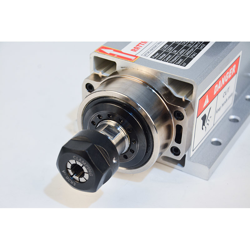 ER20 Air Cooled CNC Spindle Motor Kit 4 Pcs Bearings 2.2kw With FL Inverter