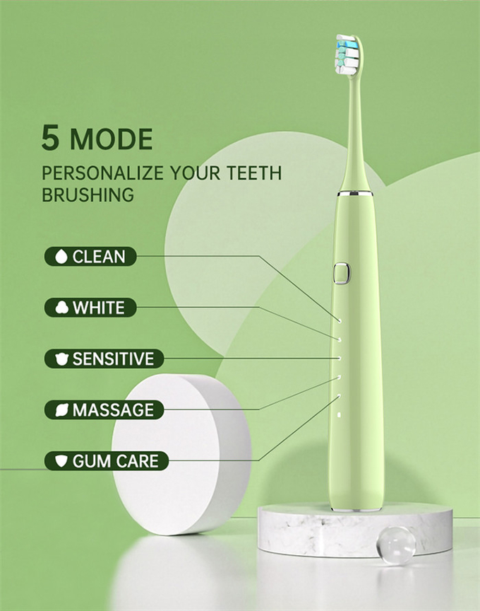 Powerful Ultrasonic Whitening Toothbrush Soft Bristle Washable For Adult