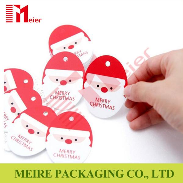 Oval Christmas Santa Claus Paper Cards cheap Price Label Tags for cake