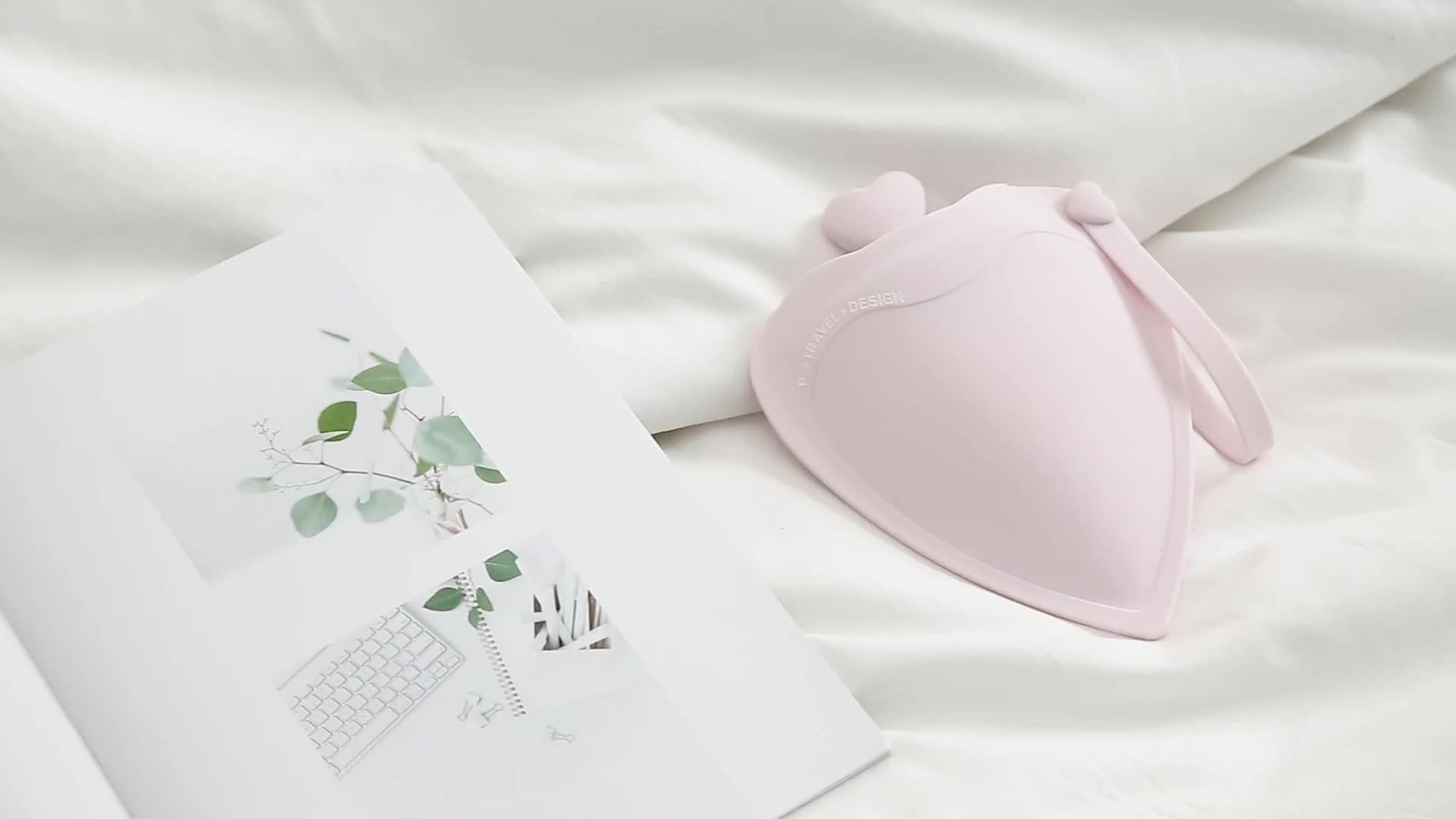 Love Small Silicone Hot Water Bottle Bag With Knited Cover For Pain Relief Waist Back Neck Menstrual Cramps