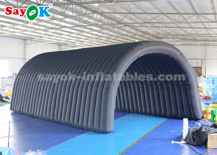 Inflatable Lawn Tent Black 210D Oxford Cloth Inflatable Tunnel Tent For Exhibition