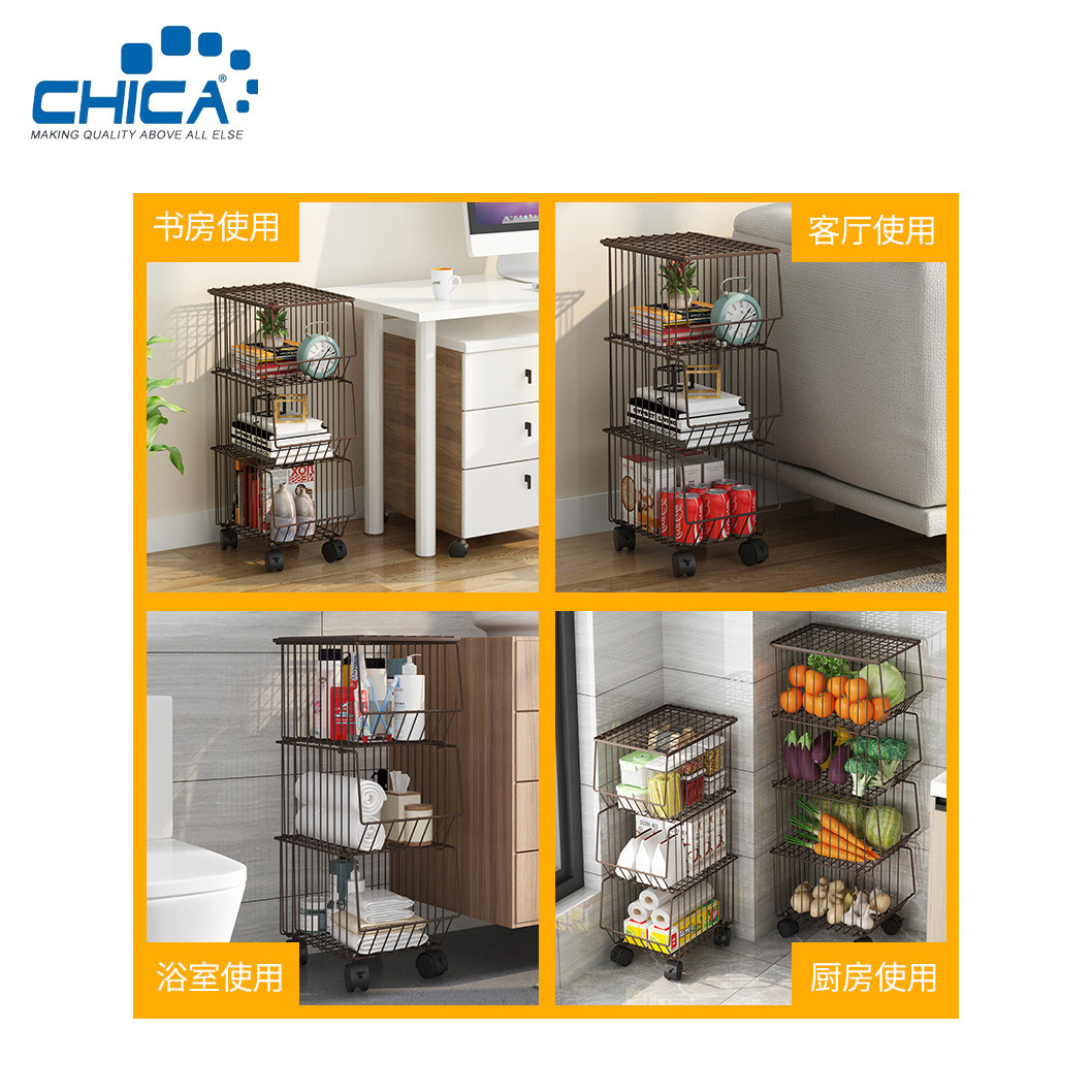5 Tiers Kitchen Storage Rack Black Color Food Shelving Debris Storage Rack Accessories of Kitchen Sink
