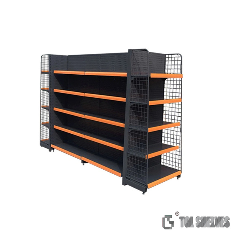 Economical Convenience Store Display Shelves Gondola Display