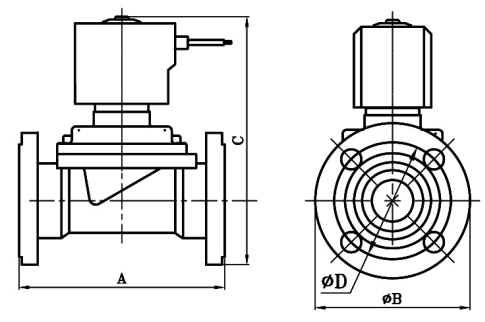 1'' 1 1/4'' 1 1/2'' 2'' Flanged Steam Piston Solenoid Valve Stainless Steel