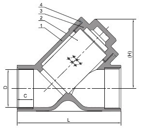 Y Type Strainer Thread End 800WOG NPT BSPT BSPP,DIN2999,1/2"-4"