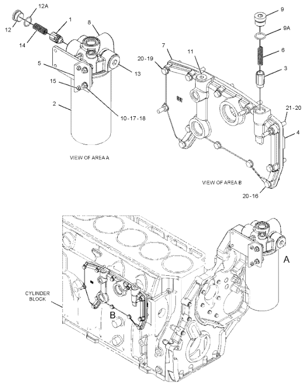 563-8152 1R-1808 1R-0716 Oil Filter Excavator Engine Parts For C9 330D