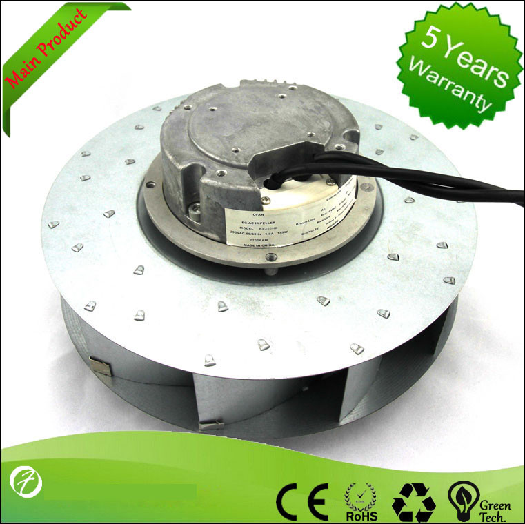 Medical Equipment 1400m3/H 230v EC Centrifugal Fans