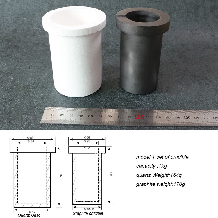 90MM 8KG Silicon Carbide Graphite Crucible For Melting Copper Aluminum