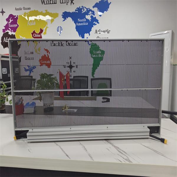 Quality Factory Price Full Colour Grille Mesh Screen Transparent Led  IP67 RGB P3.91 Grille Mesh Screen LED Mesh Video Screen for sale