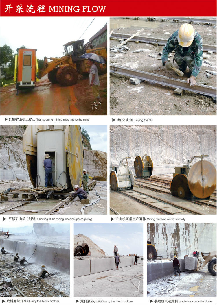 Double Blades Granite Mining Machine