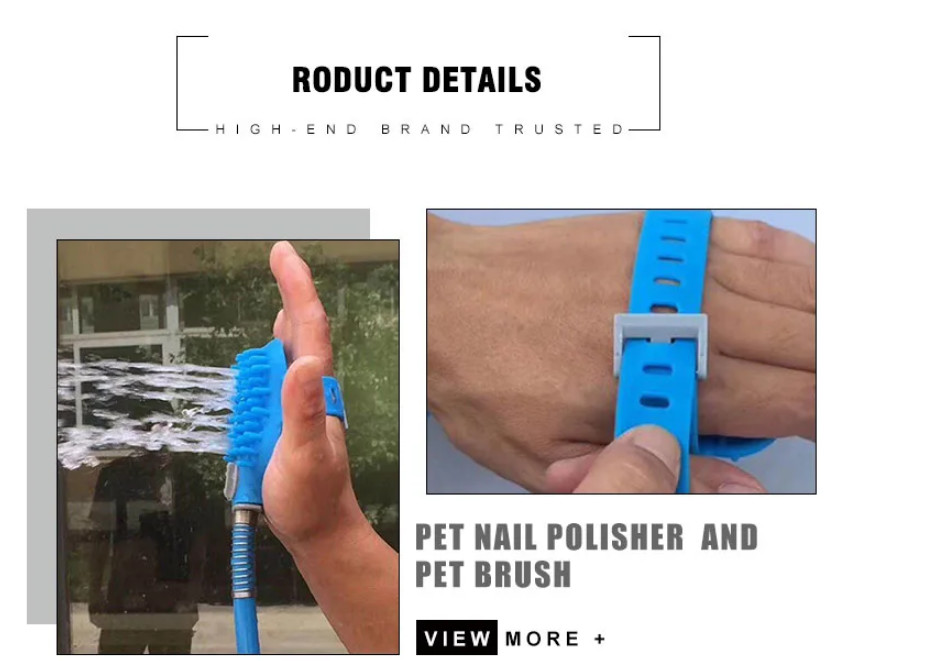 Massage Dog Shower Sprayer Brush Dog Grooming Shower Sustainable