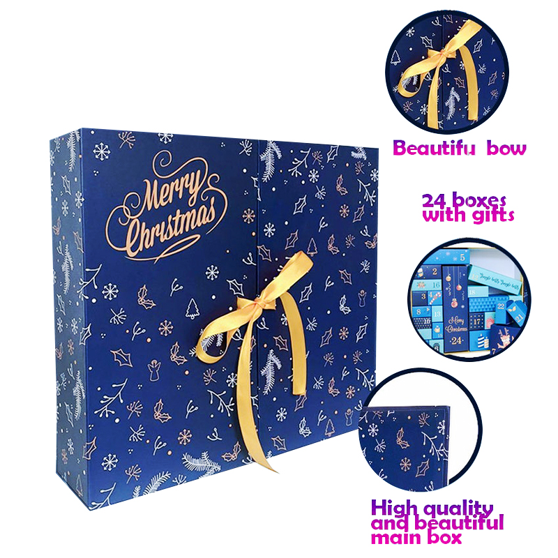 OEM Recyclable Christmas Countdown Gift Box , Leakproof Empty Advent Calendar Boxes