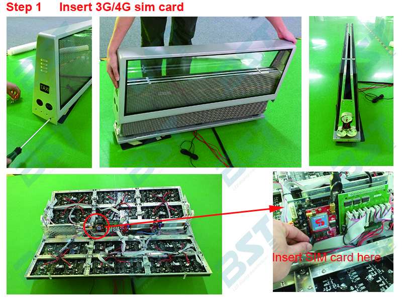 P5mm Taxi Advertising Screens , Waterproof IP65 Taxi Top LED Display 192 X 64 Dot Resolution