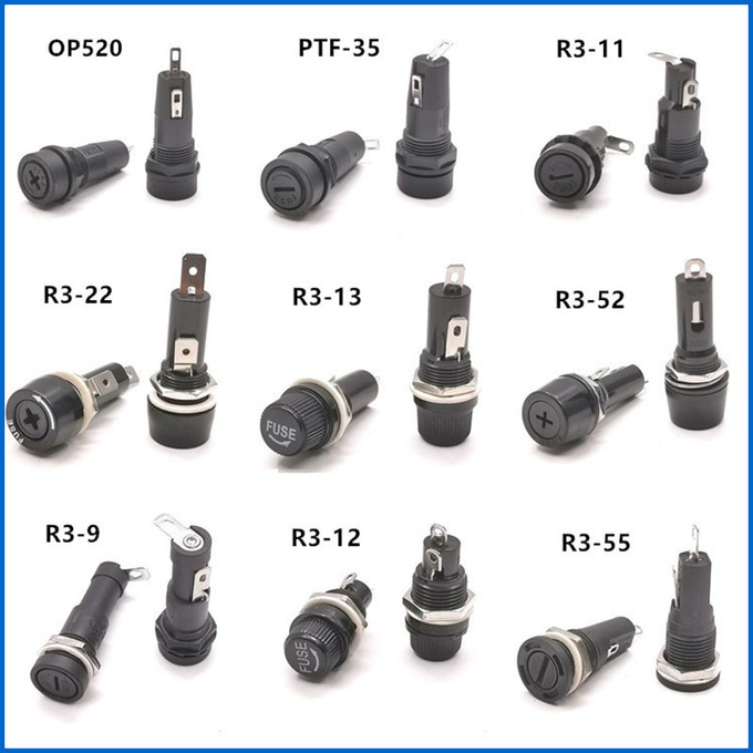 Bayonet Cap Bakelite 2AG Fuse Holder R3-11 10A 250V For 5x20mm Cylindrical Fuse Link 3