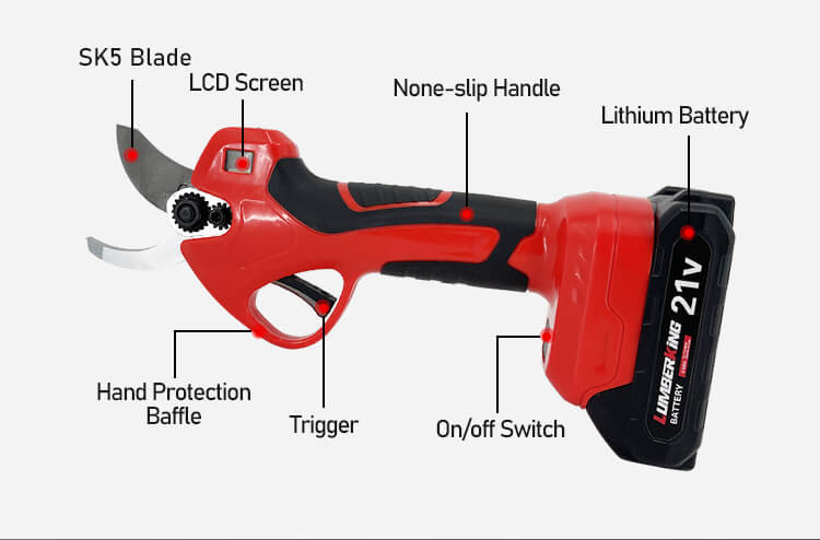 21V 35mm Brushless Garden Battery Tool Portable Purning Purner