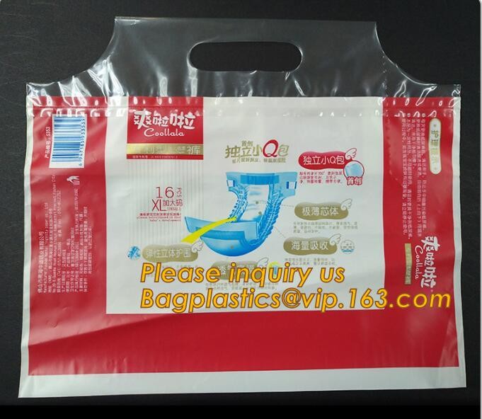 Plastic Bag OEM Custom PVC Loop Handle Image Printed Plastic Shopping Bag,Promotional Clear Waterproof Plastic Cosmetic