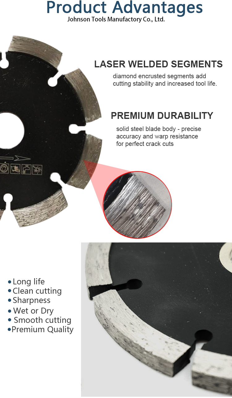 4-1/2" Tuck Point Crack Chaser Grout Repair Diamond Saw Blade for Green Concrete, Masonry, Brick, Stone Cutting