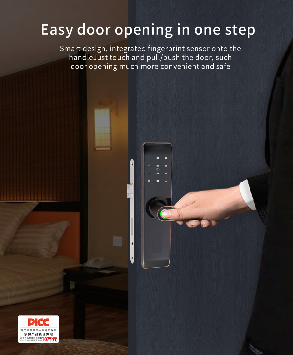 High Quality Fingerprint Tuya WiFi APP Smart Zinc Alloy Lock Door Lock For Apartment House