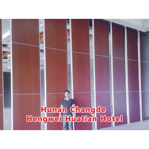 Single Glazed Foldable Office Glass Partition Wall with 108mm Thickness and 30