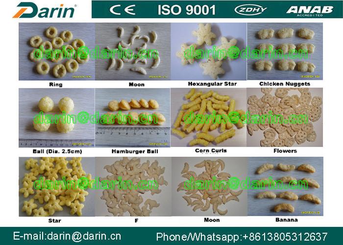 Darin Corn Puff Snacks Extruder Machine 304 Stanless Steel with CE Certification