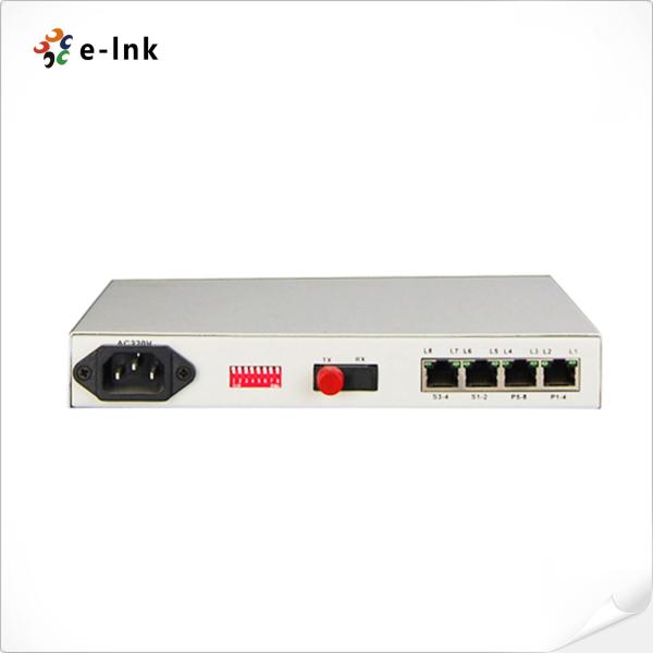 4Ch 100M FC Ethernet Fiber Optic Telephone Lines FXO FXS