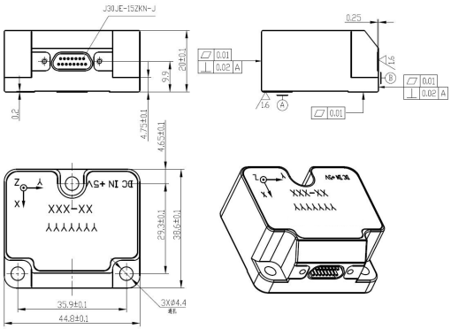 MG3-1A MEMS Gyroscope Angular Velocity Sensor with 0.3°/h Bias