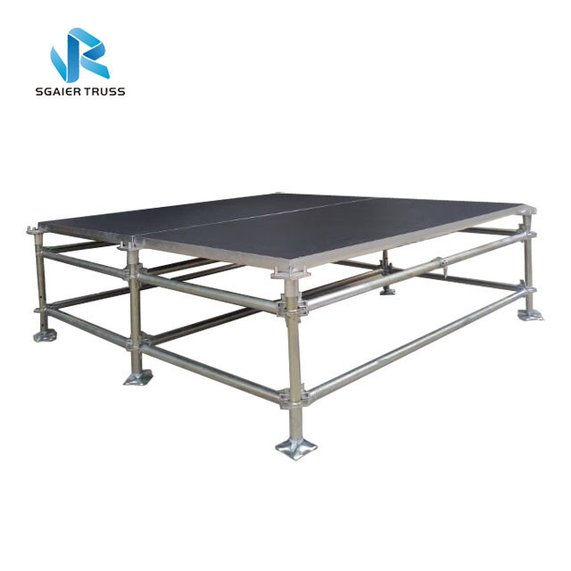 Adjustable Foot 4x8ft 2*1m Modular Steel Stage Scaffolding