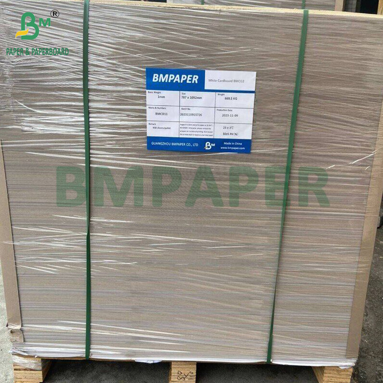 1mm Two Side White Clay Coated Paperboard For Electronics Package 70 x 100cm
