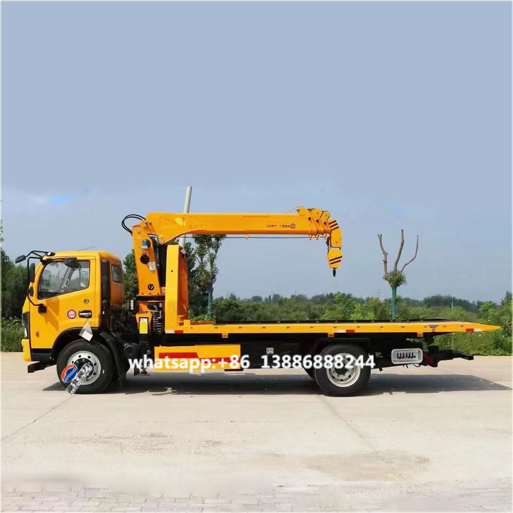 DUOLIKA Traffic clear Tow Truck With Crane Road Rescue Trailer With Crane Blockroad Broken Car With Crane