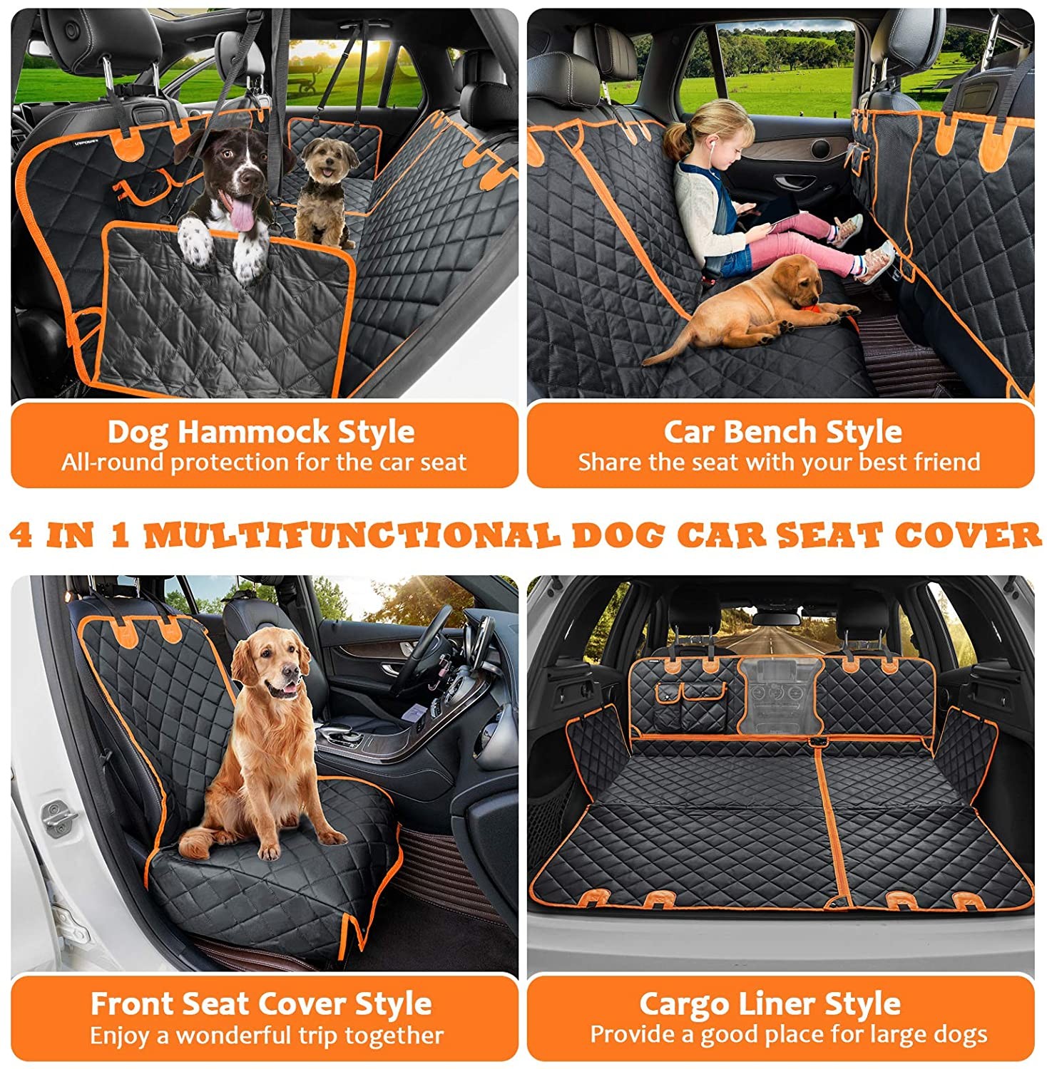 OEM Back Seat Dog Blanket 58in Dog Seat Cover With Door Protector